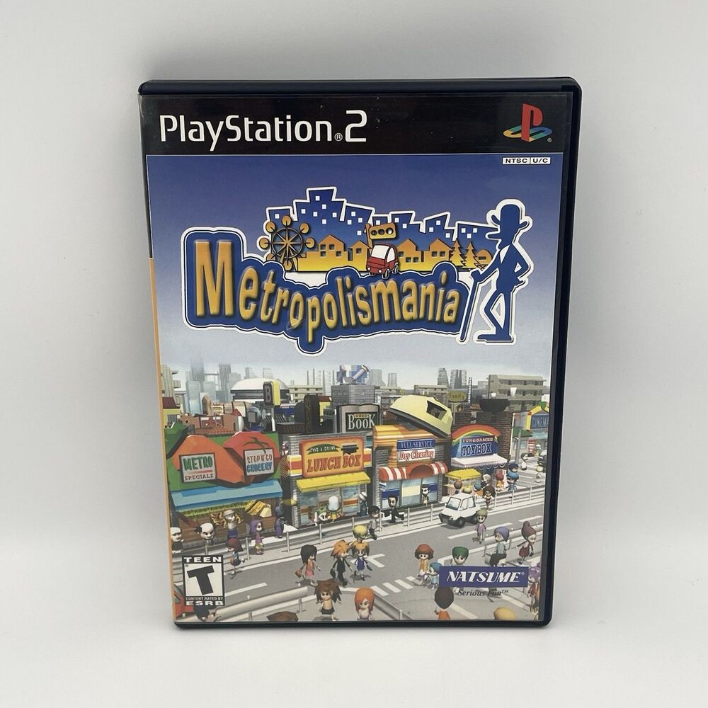 Metropolismania (Sony PlayStation 2, PS2 2002) Complete CIB W/ Manual